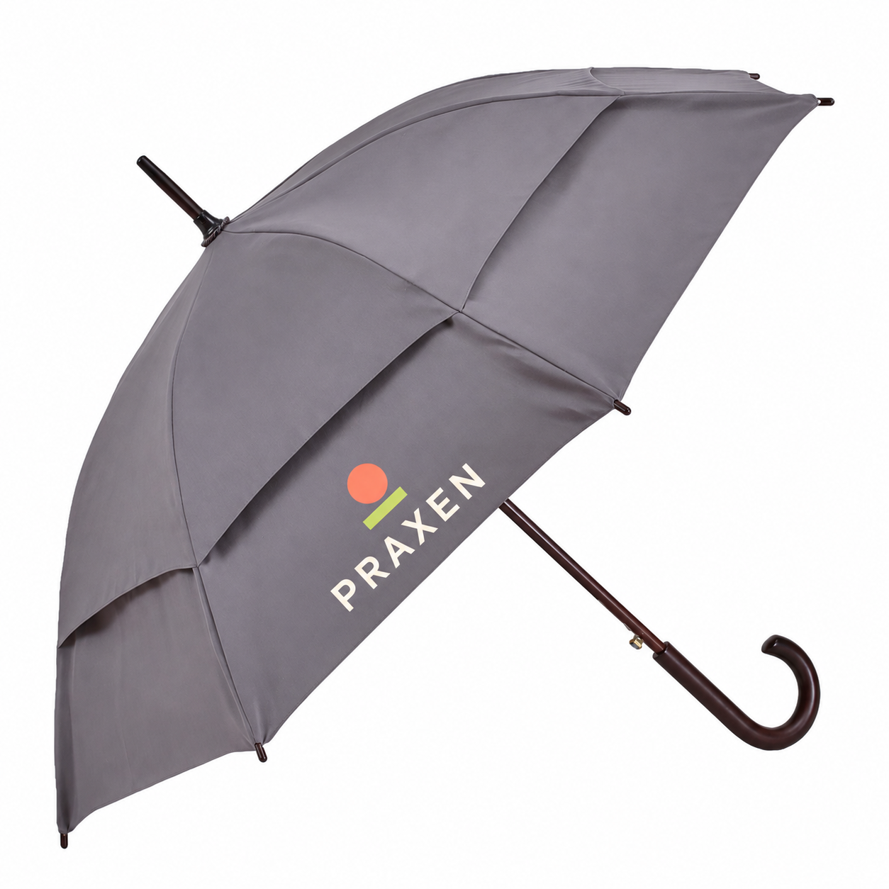 Luxe Umbrella (1 Imprint) — Original artwork concept — representative placed panel imprint. Colors and visible imprint locations are illustrative; selected SKU specifications govern