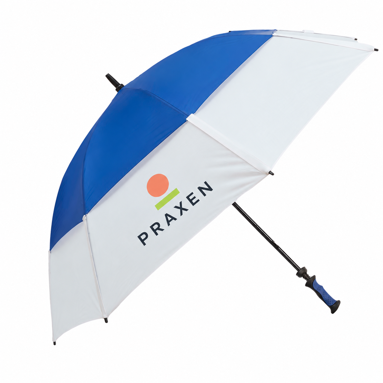 Gale Force Golf Umbrella (1 Imprint) — Original artwork concept — representative placed panel imprint. Colors and visible imprint locations are illustrative; selected SKU specifications govern