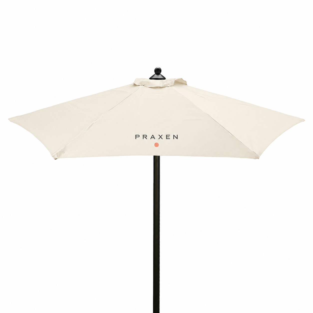 7' Steel Market Umbrella Kit (1 Imprint) — Original artwork concept. Colors and imprint-location count are illustrative; selected SKU specifications govern. Canopy/artwork view retains source pole crop; lower pole end and base are not shown.